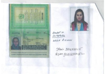 Nazia Rizwan missing trekker passport